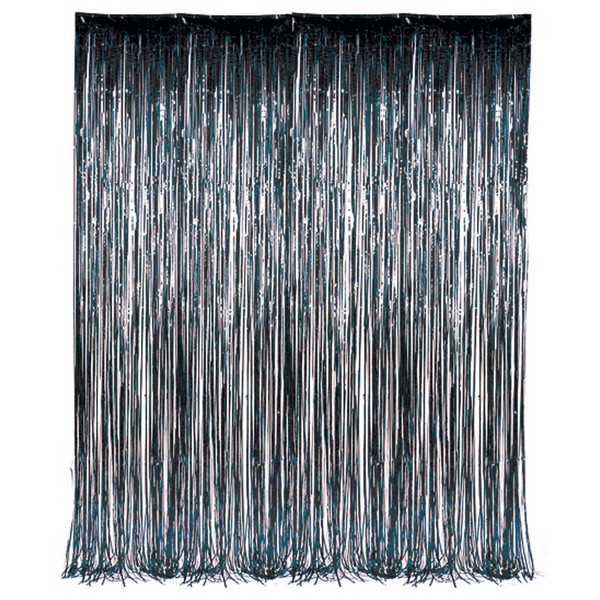 DR72350 Black Foil Fringe Curtain